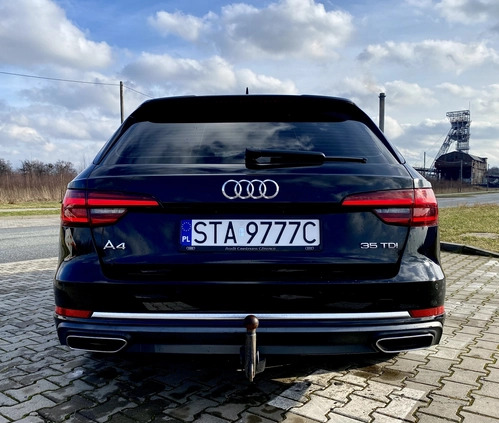 Audi A4 cena 86977 przebieg: 188895, rok produkcji 2019 z Myślenice małe 704
